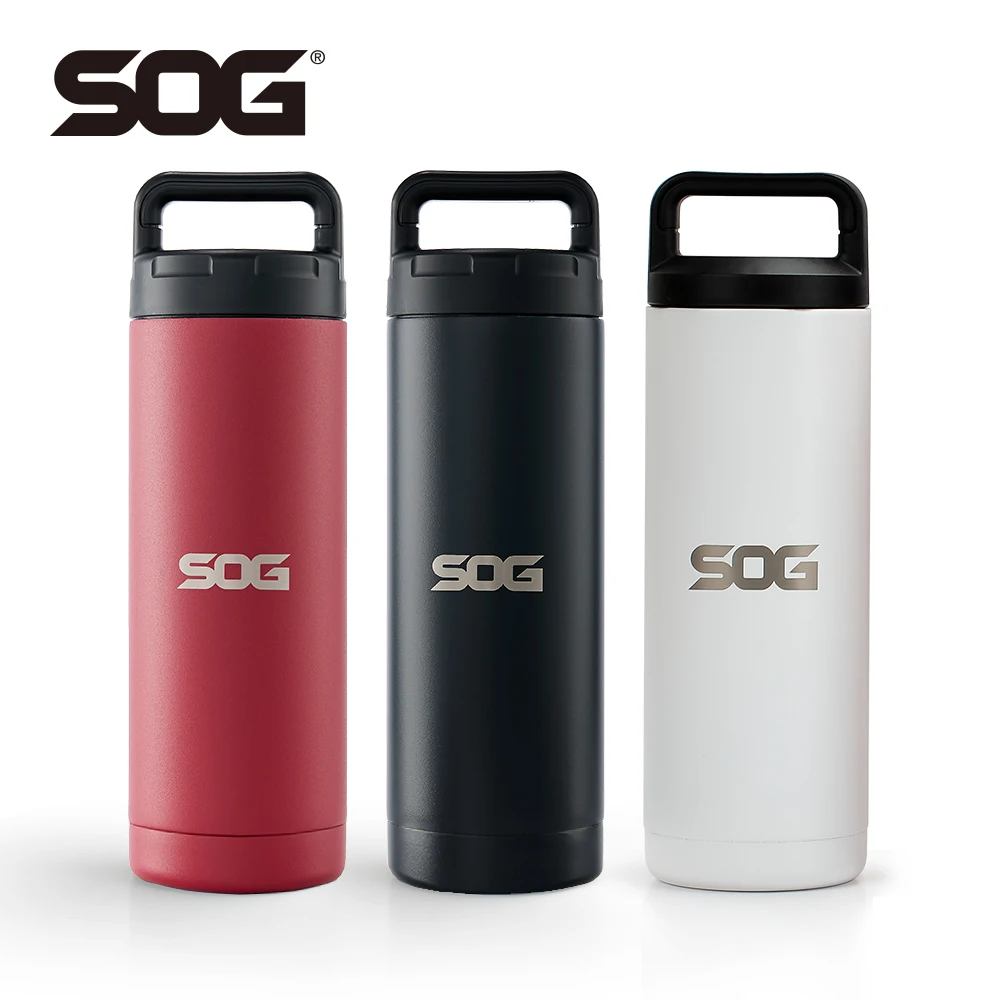

SOG 18oz/530ml Portable Thermos Stainless Steel Vacuum Insulated Water Bottle Thermal Tumbler,24H Cold/Hot,Leak-proof,BPA-Free