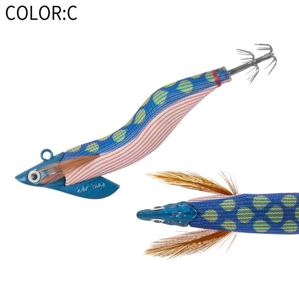 เหยื่อตกปลาหมึกยี่ห้อ Egi 3.0 รูปทรงปลาหมึกยักษ์ ทำจากไม้ไซแคมอร์ น้ำหนัก 30 กรัม สำหรับตกปลาทะเล