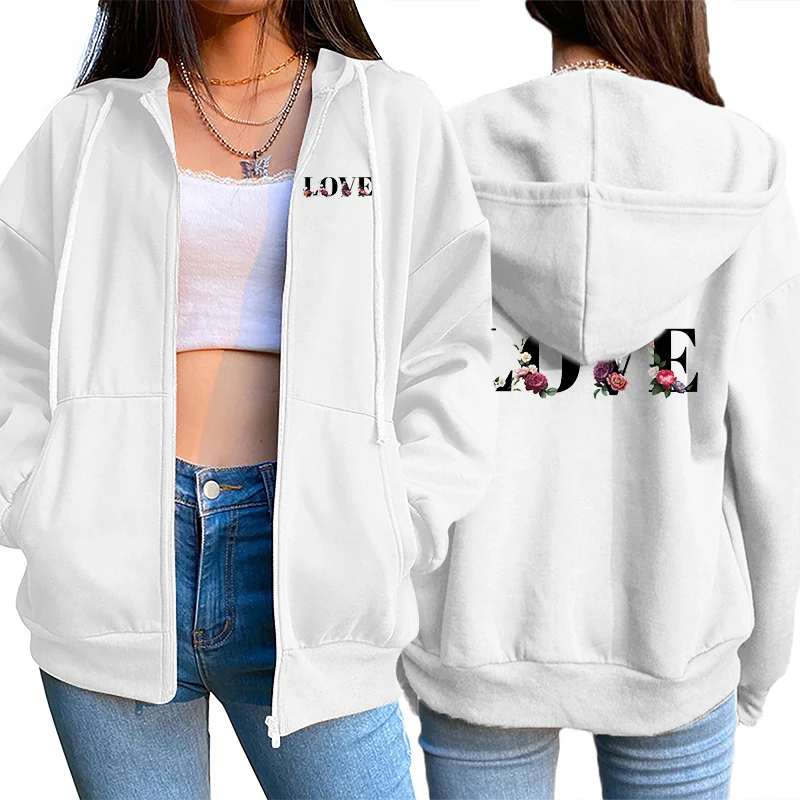 Women's Sweatshirts Comfortable Harajuku High-Quality Hoodies Hot Sales Tracksuit Casual Daily Tops New Zipper Versatile Outdoor