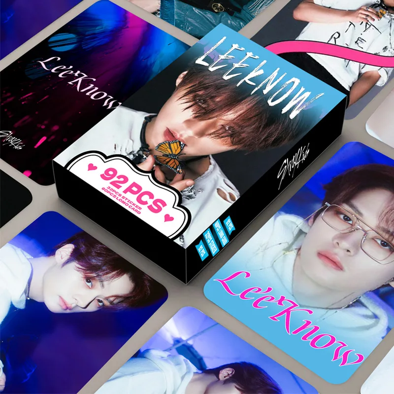 

Stray Kids SKZOO Lee Minho, эксклюзивные 92-двусторонние карты ЛОМО, мини-карты с фото идолом, поддержка вентилятора, коллекция аватаров, товары