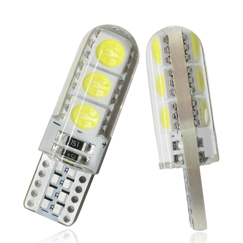 1x Car Signal Light T10 LED Bulb W5W 5W5 LED Bulb 192 168 12V 7000K 6SMD Auto Interior Dome Reading Lamps Wedge Side Light White