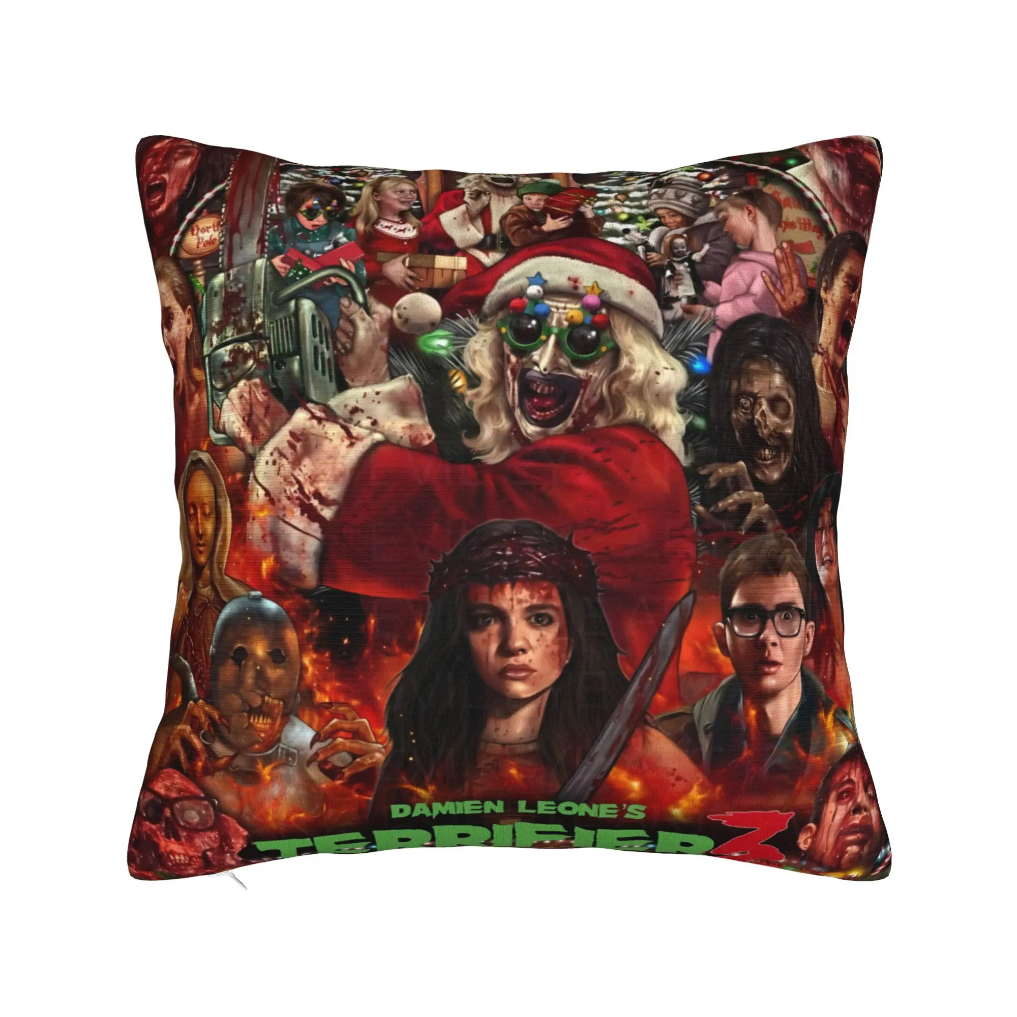 Terrifier Movie Pillow Case  Soft Pillow Cover For Sofa Couch Bed Living Room Funny Pillowcases