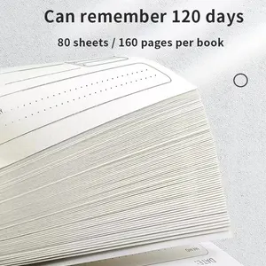 1pc planejador agenda espiral a5 caderno horários plano diário para fazer lista bloco de notas 160 páginas grosso material escolar de escritório papelaria 12 principais vendas notebook leve - №4