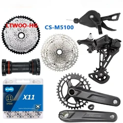 M5100 11Speed crankset 32T 34T 36T 38T FC M5100 170MM 175mm Groupset SL RD Derailleur Cassette 11-42T/51T X11 Chain k7 11V KITI