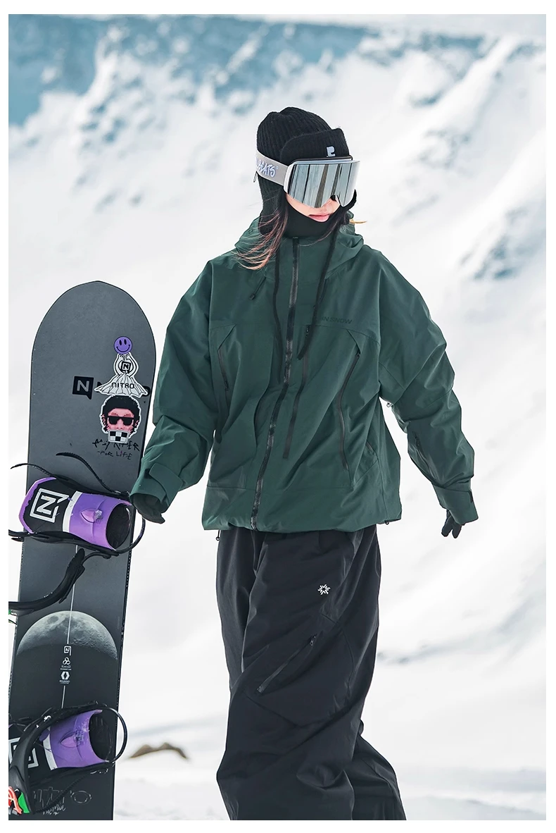 John Snow Wasserdichtes Skianzug-Set für Damen und Herren, wärmeisolierte Snowboardjacke, Hose, Ski-Outfit für Wintersport – Detail 22