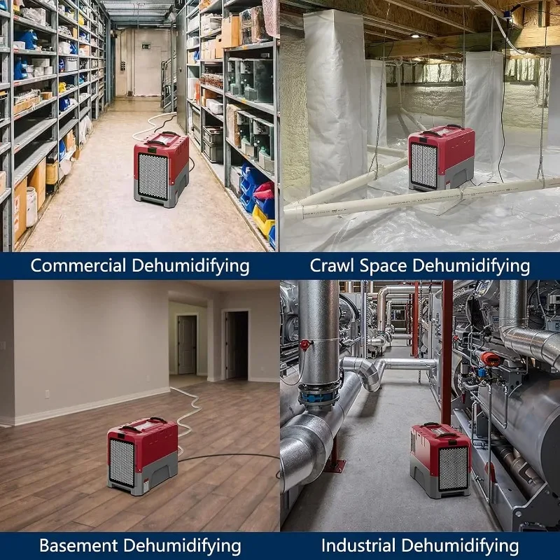 ALORAIR LGR Commercial Dehumidifier with Pump Drain Hose, 180 Pint Large Capacity Crawl Space Dehumidifier