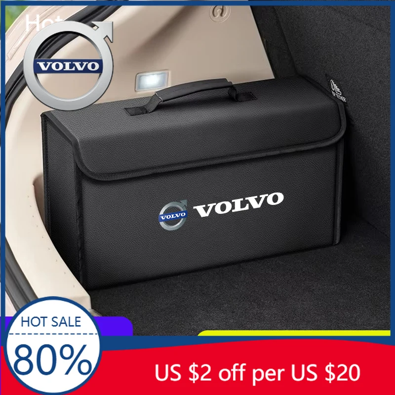 

Чехлы на руль, 1 шт., ящик для хранения багажника автомобиля, складной органайзер, аксессуары для Volvo XC90 V90 V60 XC60 V40 EC40 EX40 S80 S60 S