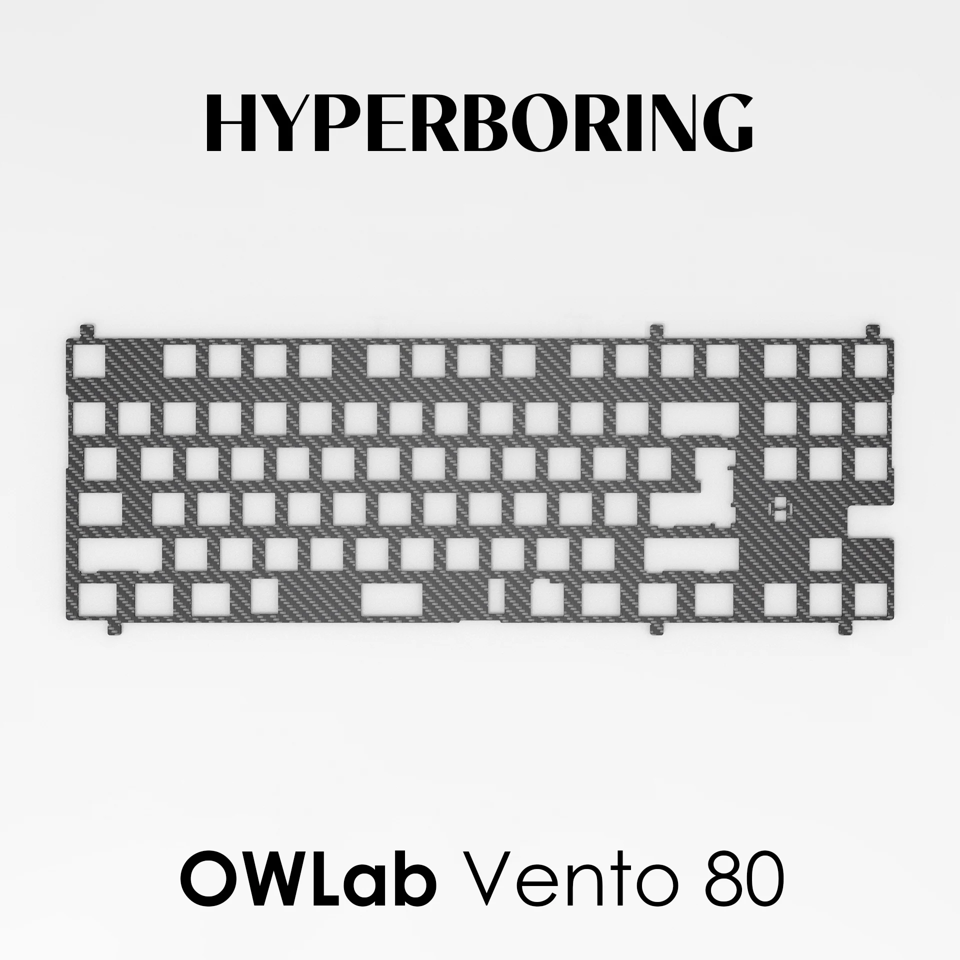 Пластины для механической клавиатуры OWLab Vento80, используют PP PC POM FR4 CF, латунь (для крепления на печатную плату)