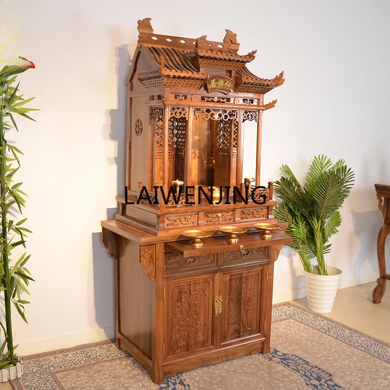 LYN Ancestor God of Wealth Ancestor Cabinet Household Shrine Tablet Cabinet