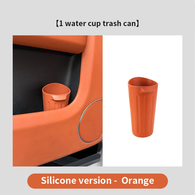 Car Interior Trash Can Cup Holder,Silicone Material Not Attract Dust, No Rattling Noise,Multiple Colors Available,Universal Fit
