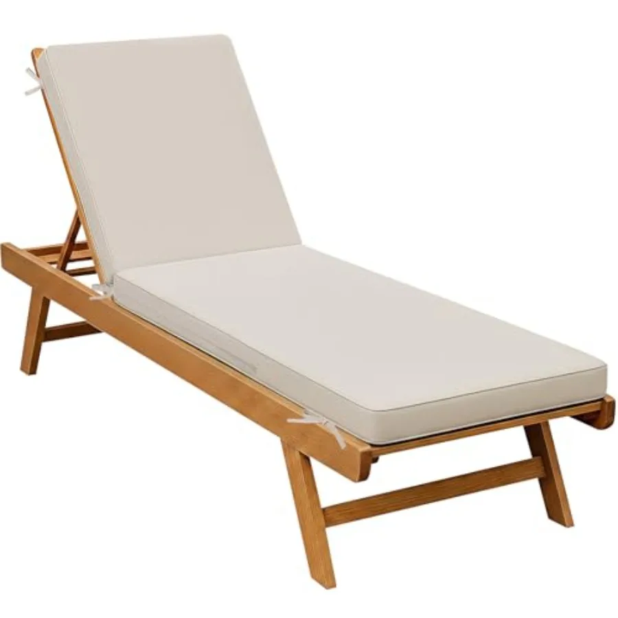 Chaise Lounge Chair Cushions for Outdoor Furniture - 72 x 21 x 3 Inch Waterproof Patio Pool Sunbrella Lounger Pads Replacement