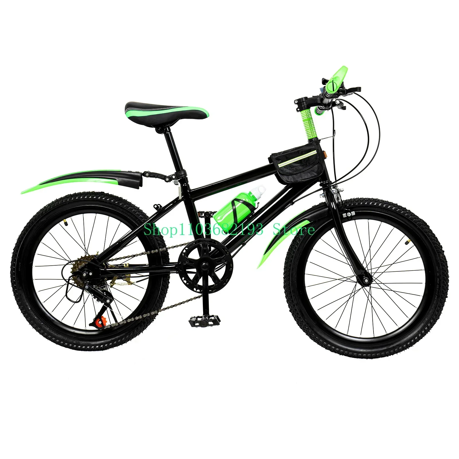 Bicicleta de Montaña para niños, bici de acero con alto contenido de carbono, 7 velocidades, 20 pulgadas