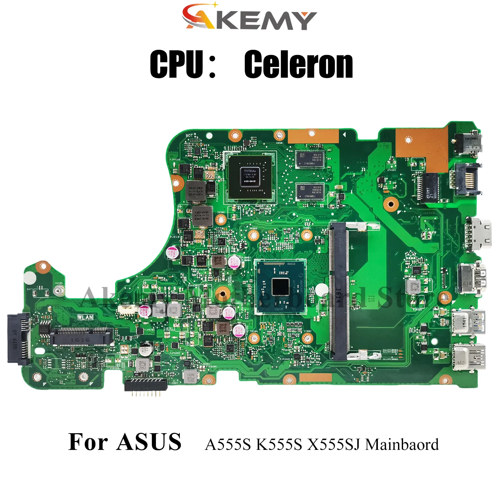 

Материнская плата для ноутбука X555SJ для ASUS VivoBook X555SJ K555S X555S A555S, материнская плата для ноутбука с процессором Celeron, 100% тест, ОК, быстрая доставка
