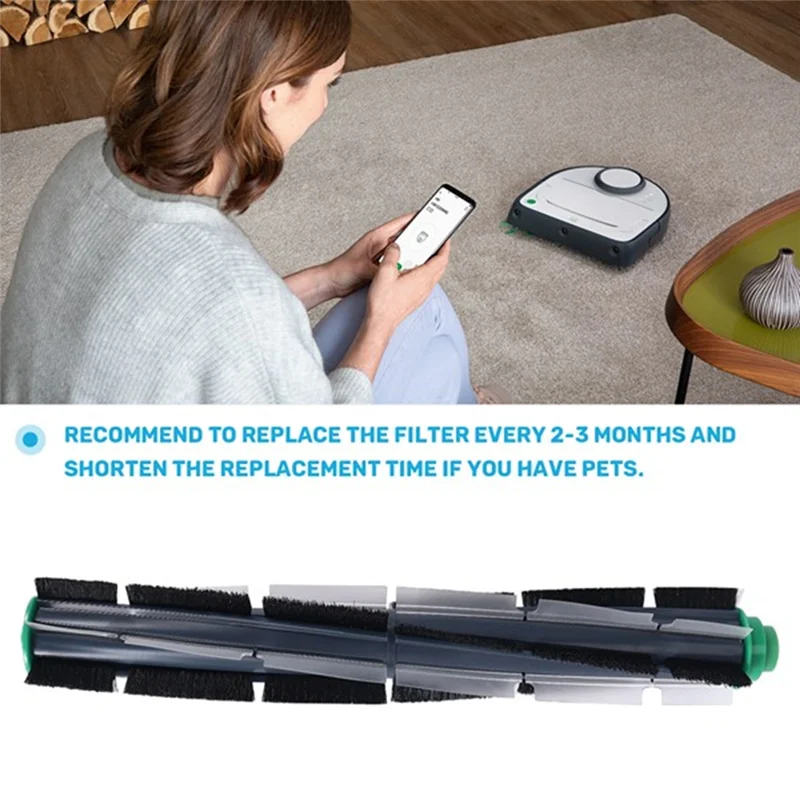 BAAM-2 шт. для Vorwerk VR200/VR300, роликовая резиновая щетка, запасные части для робота-пылесоса, аксессуары