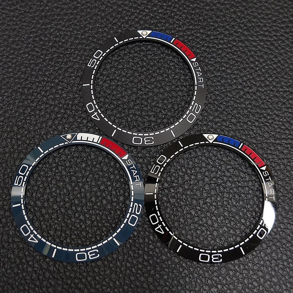 41.5mm*32.5mm Watch Ring Ceramic Bezel Insert Ring for SUB Seamaster Watch 44mm Case Watch Accessories