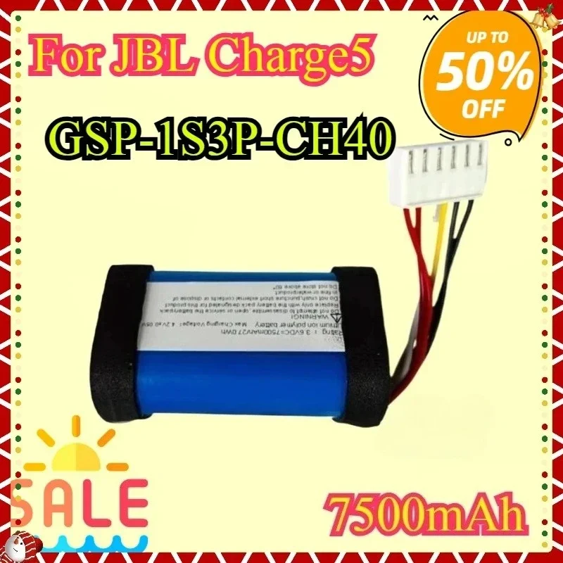 SWZY  High Quality 3.6V 7500mah Replaceable Battery for JBL Charge 5 Battery GSP-1S3P-CH40 Batteria 3.6V Replacement Battery