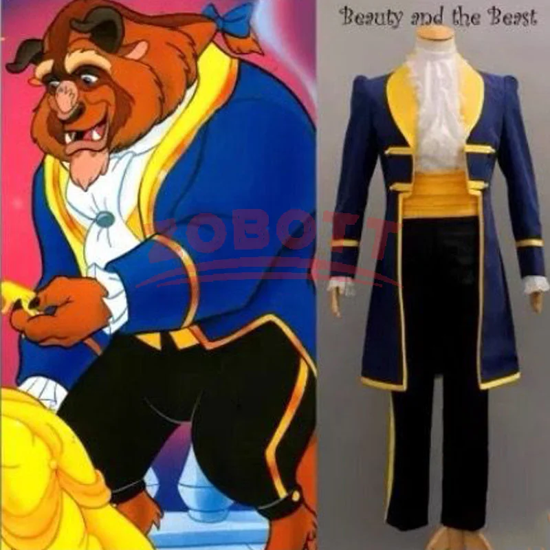 Die Schöne und das Biest Cosplay-Kostüm Prinz Adam Cosplay Biest-Uniform Erwachsenen-Halloween-Party für Männer Faschingskostüm