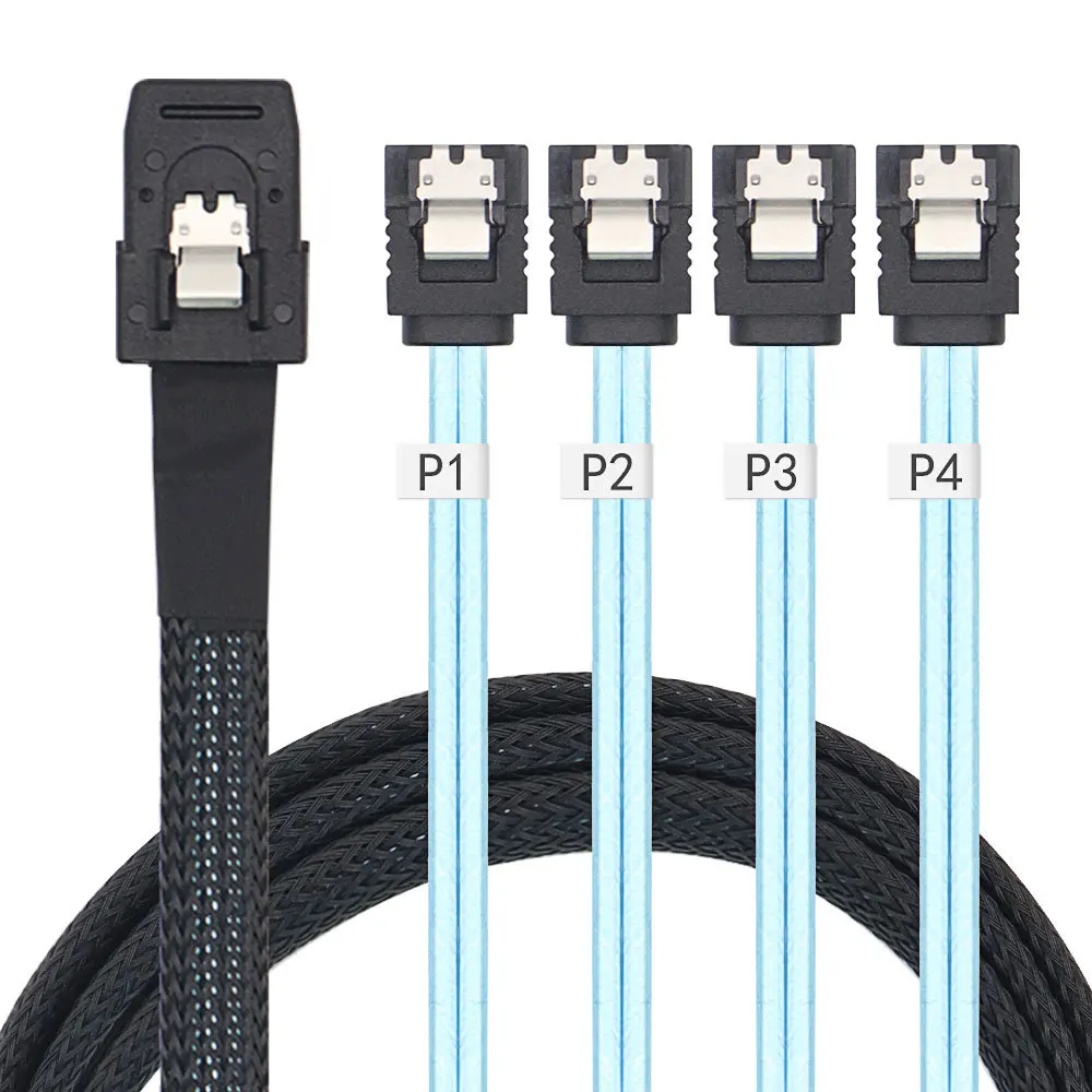 

Mini SFF-8087 to 4*SATA 7P cable SAS 36P to SATA3.0 SSD cable data transmission cable