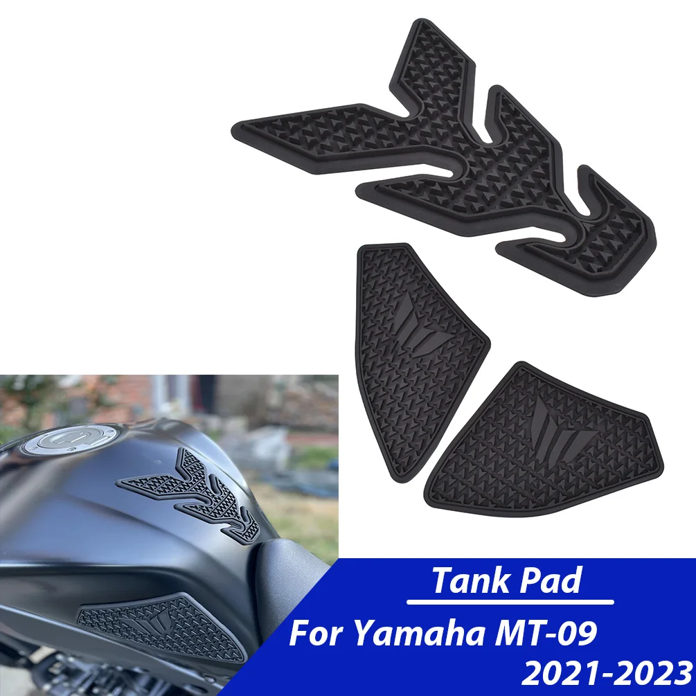 

Для Yamaha MT-09 2021 2022 2023 MT09 мотоциклетные Нескользящие боковые наклейки на топливный бак, водостойкая накладка, резиновая наклейка, аксессуары