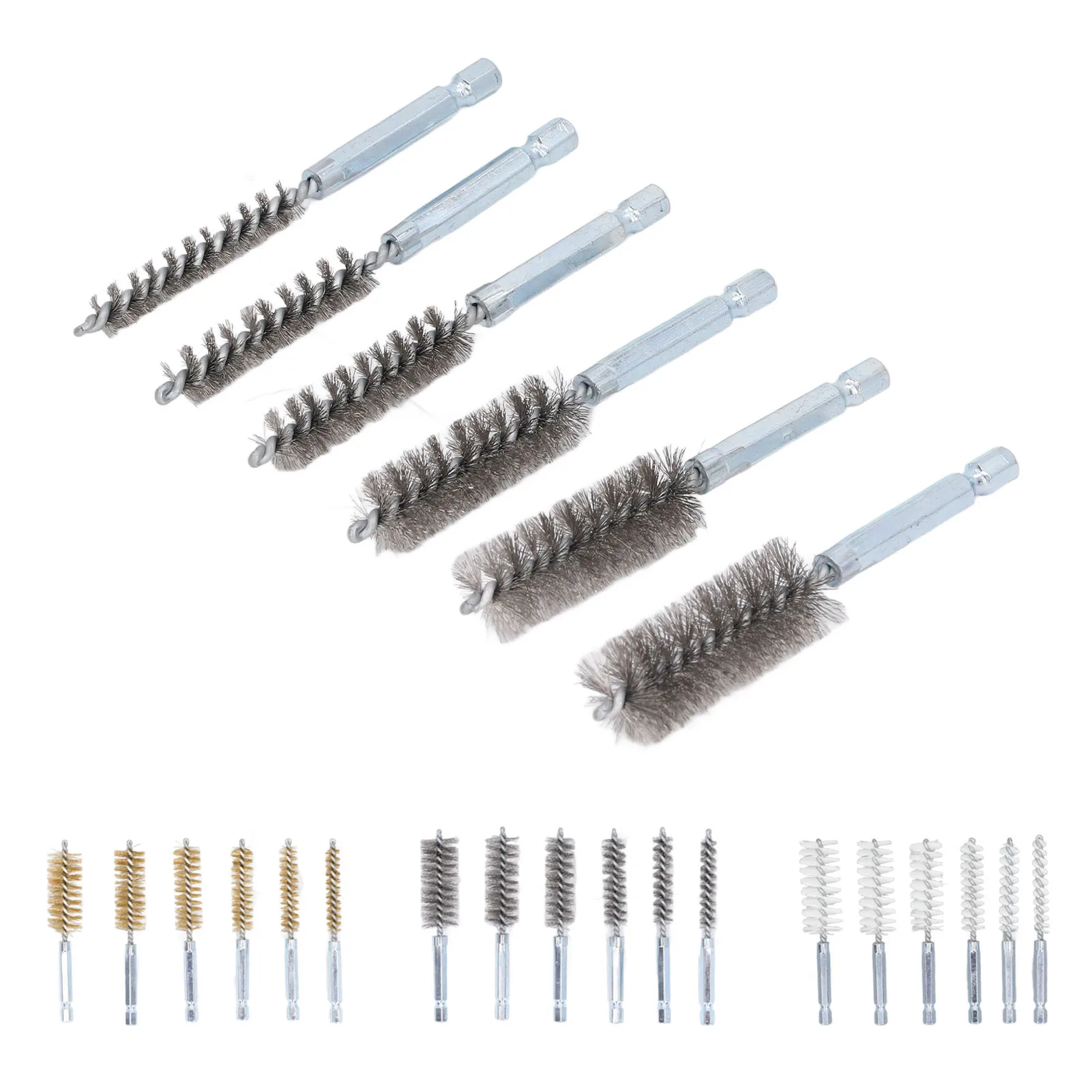فرشاة خدش 1/4 بوصة ساق سداسية سهلة التركيب فرشاة تتحمل سلك ملتوي قوي مقاوم للصدأ للسيارات