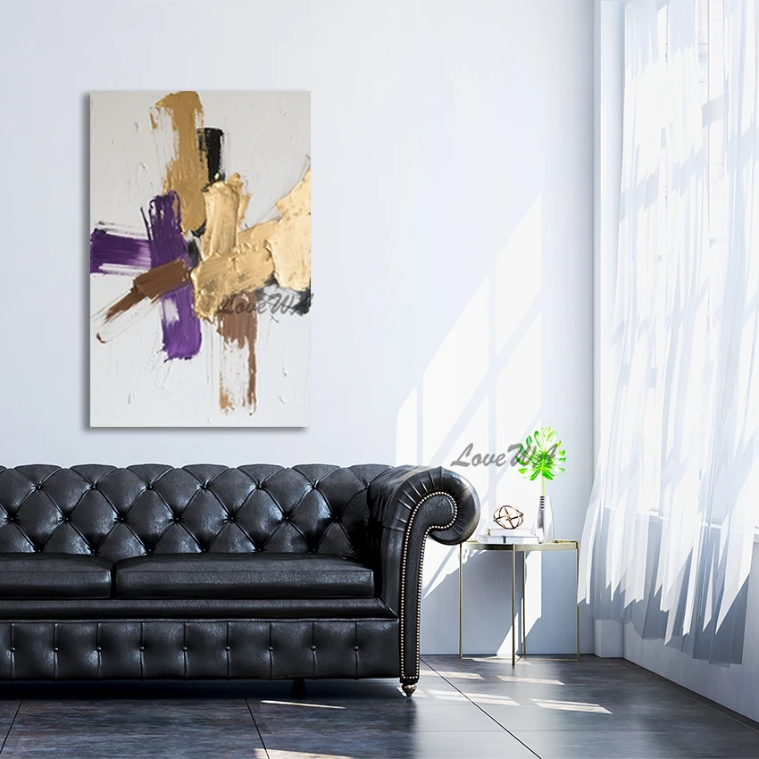 لوحة قماشية، وصول جديد، صورة تجريدية، جدار فني مزخرف بتصميم كبير الحجم، بدون إطار، ديكور غرفة المعيشة الفاخرة #3