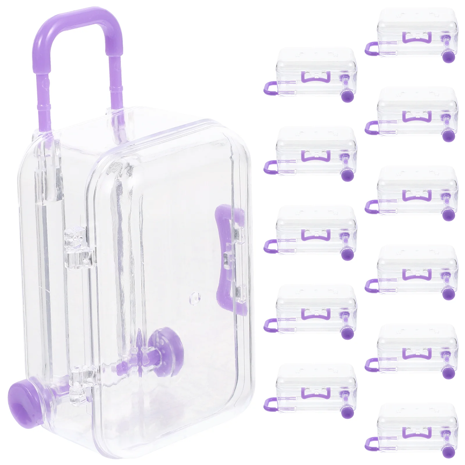 

12 Pcs Trolley Case Wedding Candies Box Mini Suitcase Gift Favor Boxes for Creative Candy Pastry Party