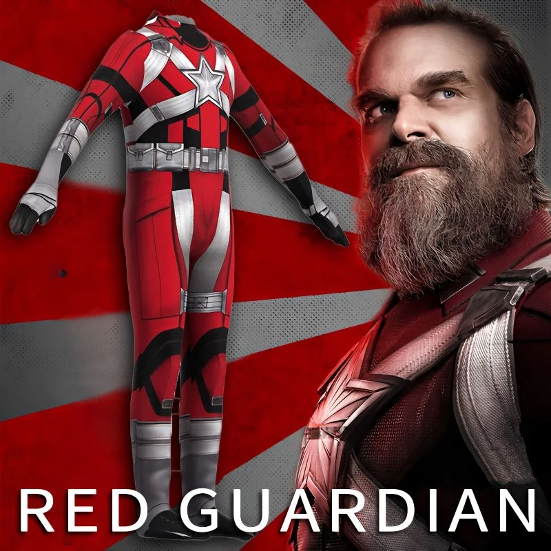 Disfraz de guardián rojo para adultos y niños, Catsuit, medias de Halloween, superhéroe, Guardia Roja, juego de rol en Halloween, Zentai