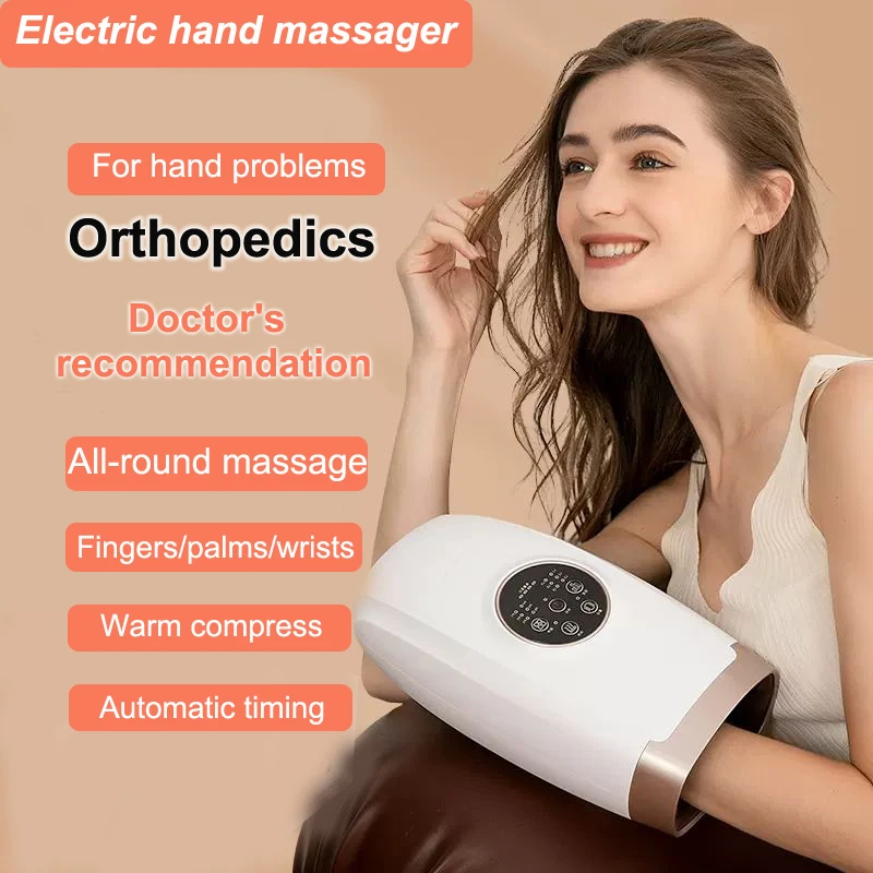

Hand Massager for Arthritis Physiotherapy Pain Relief Airbag Compression Hot Compress Arthrosis Fingers Wrist Acupoint Massage