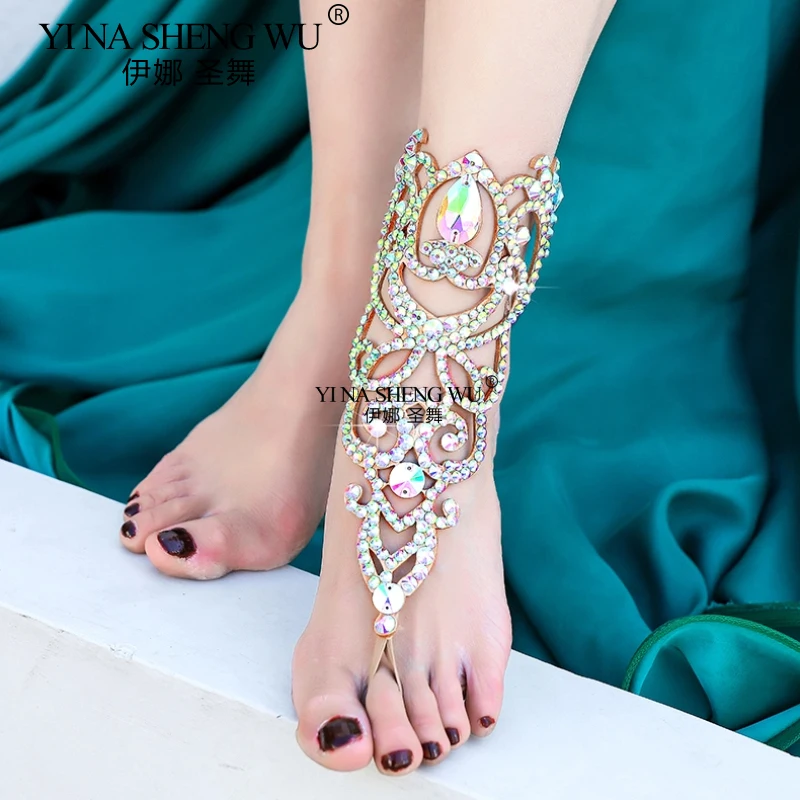 جديد الرقص الشرقي القدم الدائري اليدوية الساخن الماس مرحلة الأداء الملحقات المنافسة أداء القدم الملحقات #5