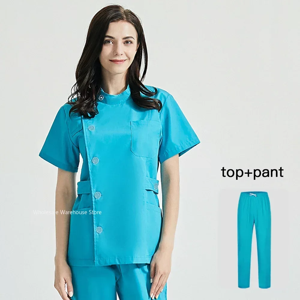 High quality scrubs medical uniforms women health service nurse work wear spa uniforms women wholesale prices medical suits new