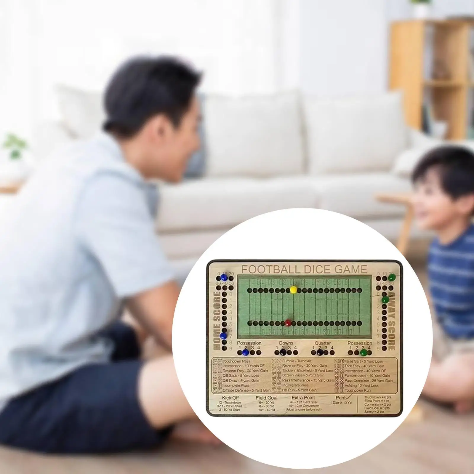 

Board Game Easy to Play Football Dice Game Dice Soccer Strategy Game for Ages 7 Years up Gift Friend Football Fans 2-4 Players