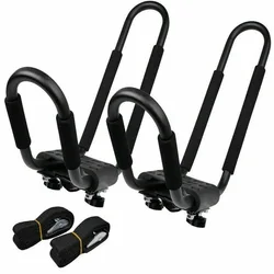 2pcs Kayak Roof Rack Universal Rooftop Rack Carrier Kayak Canoe Paddle Boat Surf Ski Universal Roof Rack Boat Accessories
