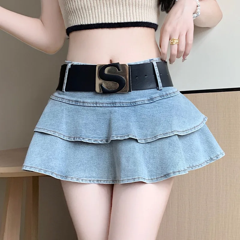 

Retro Denim Shorts Skirt Women Summer 2024 Streetwear y2k Ladies Jeans Casual All Match Ball Gown Saia Female faldas