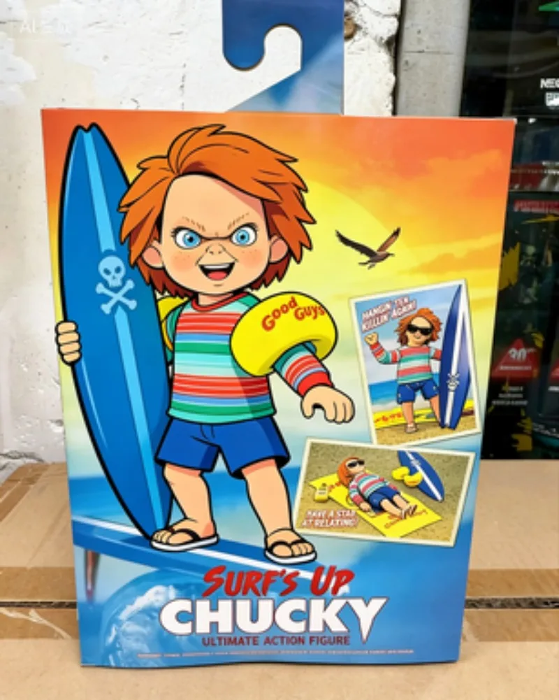 

En Stock, Versión Premium KO, NECA SDCC, Ghost Baby Chucky, Soul Surfing Chucky, Chucky Beach, Figura Articulada Coleccionable