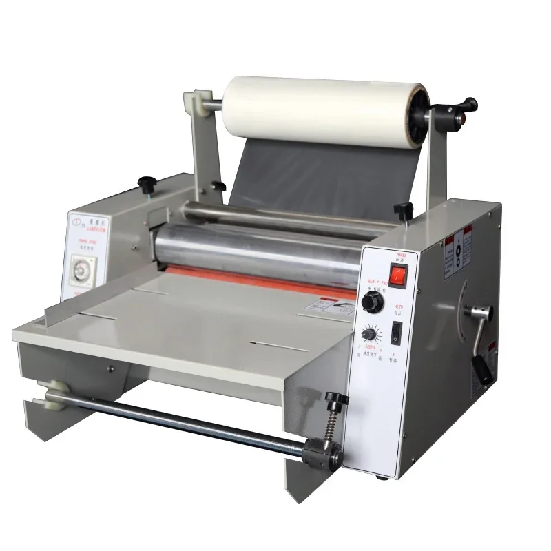 Cold Laminator Rolling Machine For DC-380 Single and Double Side Laminating Machine Adjustable Speed Steel Roll Laminating