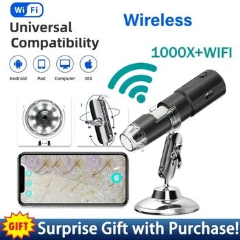 Wireless dermatoscope scalp skin analyzer machine 1000X body and face analysis electronic microscope beauty health profession