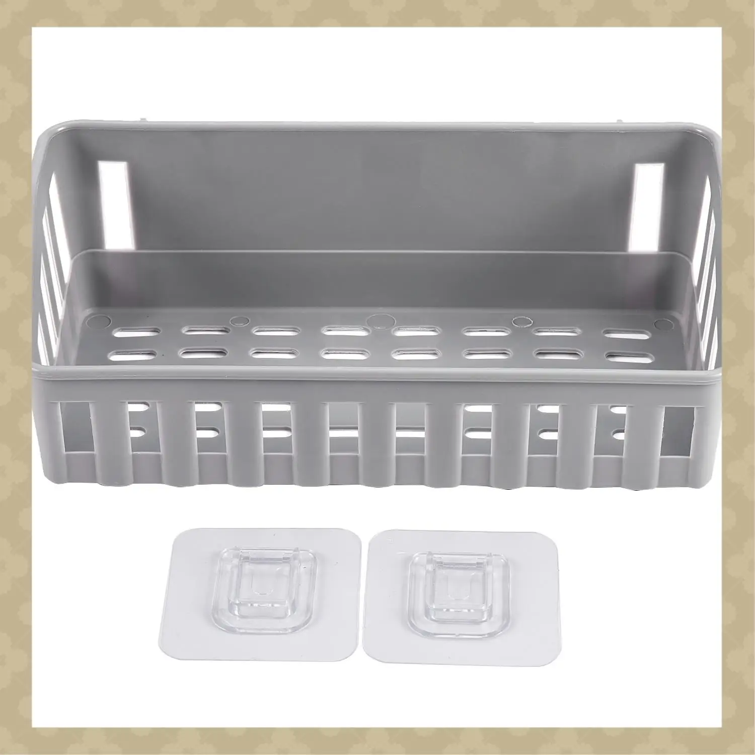 

AB45 Bathroom Shelf Wall Mounted Storage Basket Punch Free Storage Rack Shower Organizer Kitchen Storage Holder