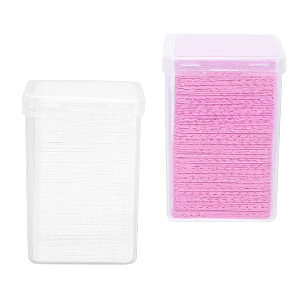 200 Uds. Hoja de limpieza de pegamento para salón, botella de pegamento para pestañas, almohadilla de algodón, toallitas prácticas para extensiones, almohadilla de limpieza, hoja de algodón