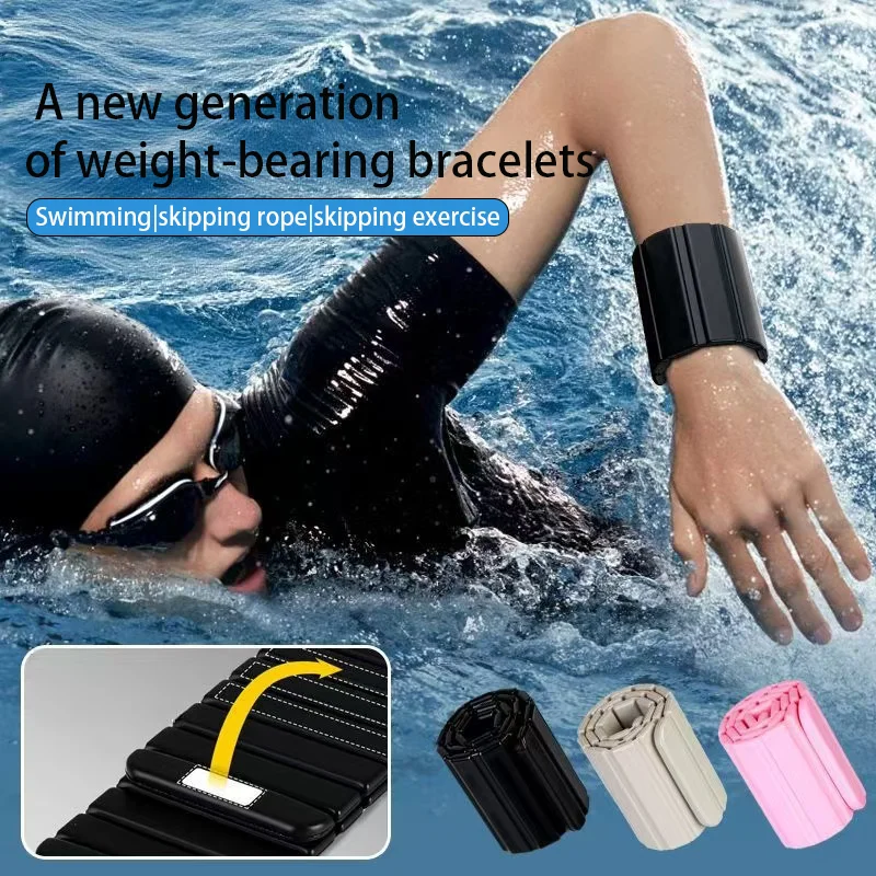 2Pair Wearable Wrist Weight Bracelet Magnet Silicone Weighted Wristband 0.5kg/1kg Each Bracelet-Style Weighted Sports Bracelet
