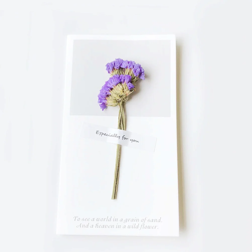 

10Pcs Dried Flower Greeting Cards Perfect for Birthdays Anniversaries Valentines Gifts with Warm Wishes Note