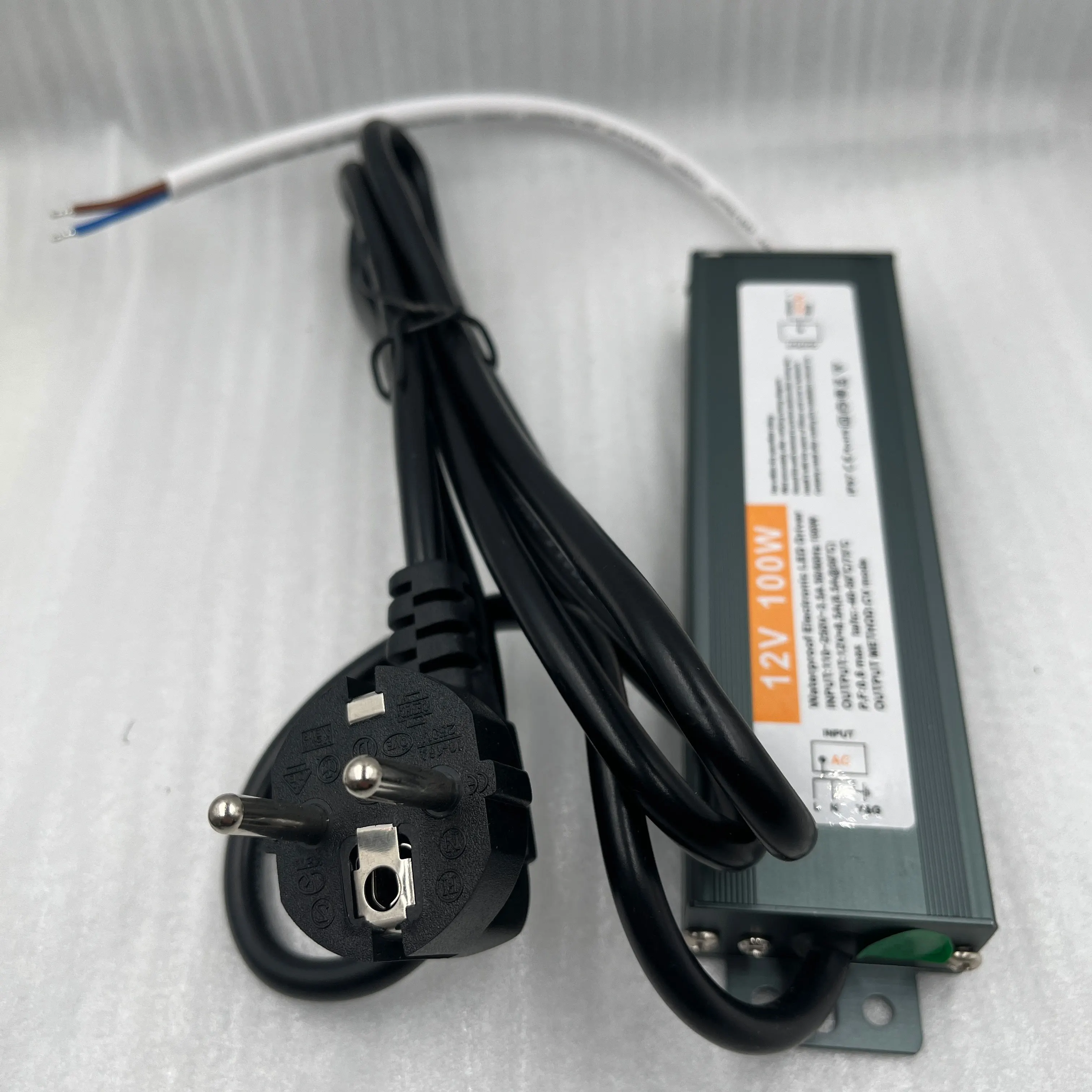 1pcs IP67 LED Transformer 100W 12V For RGBW LED Light With EU US Plug Cord 110-240V T0 12V Adapter For outdoor light