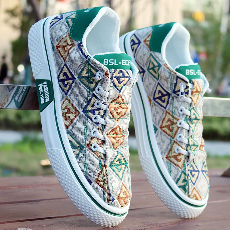 

Мужская летняя одежда 2025, новинка Faion, дышащая Canvas oes, без шнуровки, с защитой от запаха, повседневная спортивная oes с низким вырезом, круглым носком, накладка на плоском каблуке...