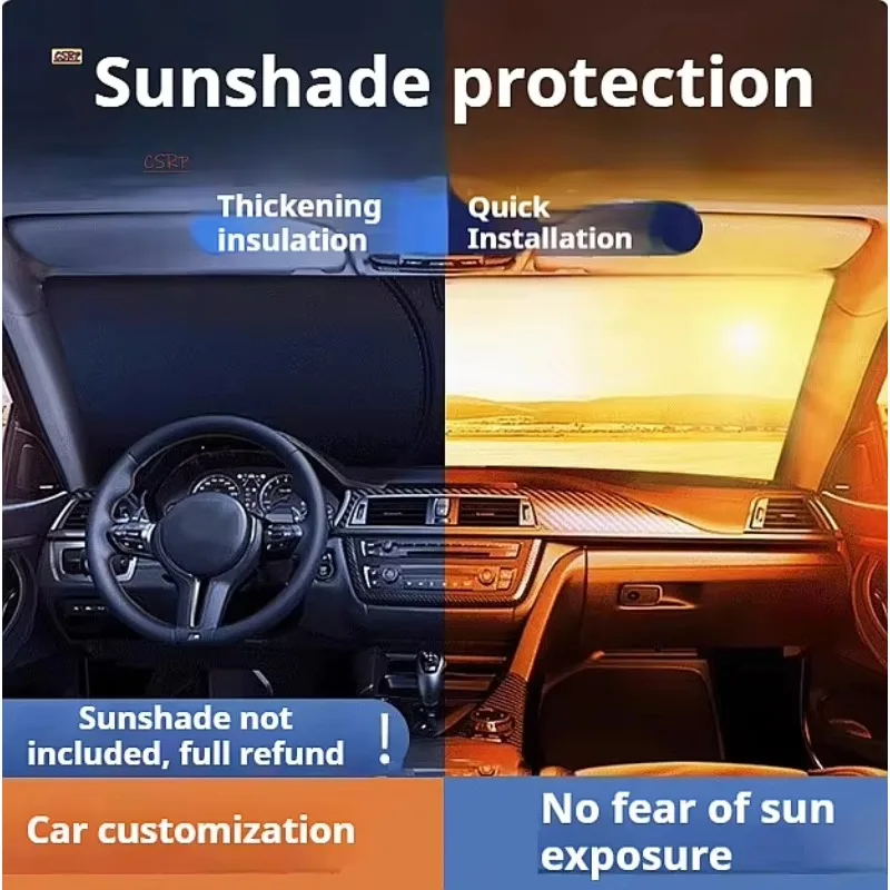 For Volkswagen Golf 2024-2026 Car Windshield Sunshade Cover Front Window Sun Shade Heat Insulation Summer Auto Accessories 5