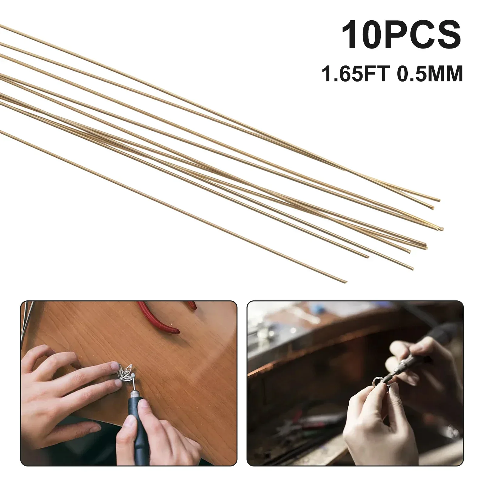 10pcs 1.64ft Silver Welding Rods Gold Soldering Wire Soldering Rods For Jewelry Repair Gold Silver Welding Tool