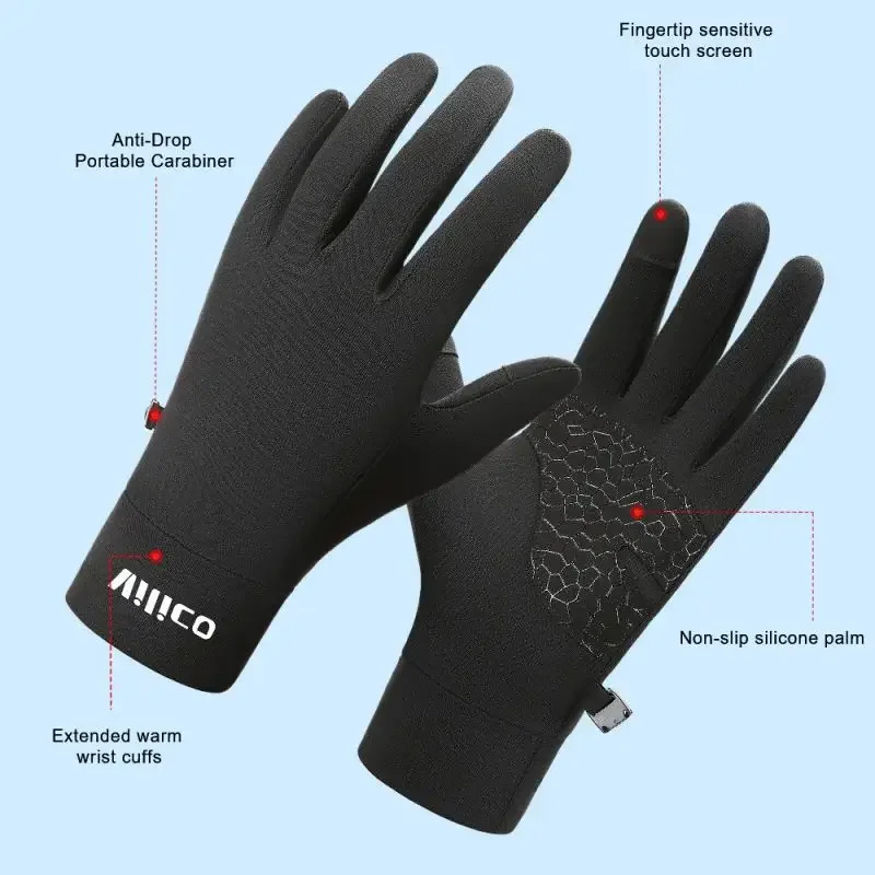 Winter Outdoor Children Cycling Gloves Cold Wingproof Non-Slip Bicycle Skating Ski Gloves Kids Sports Fleece Snow Mittens