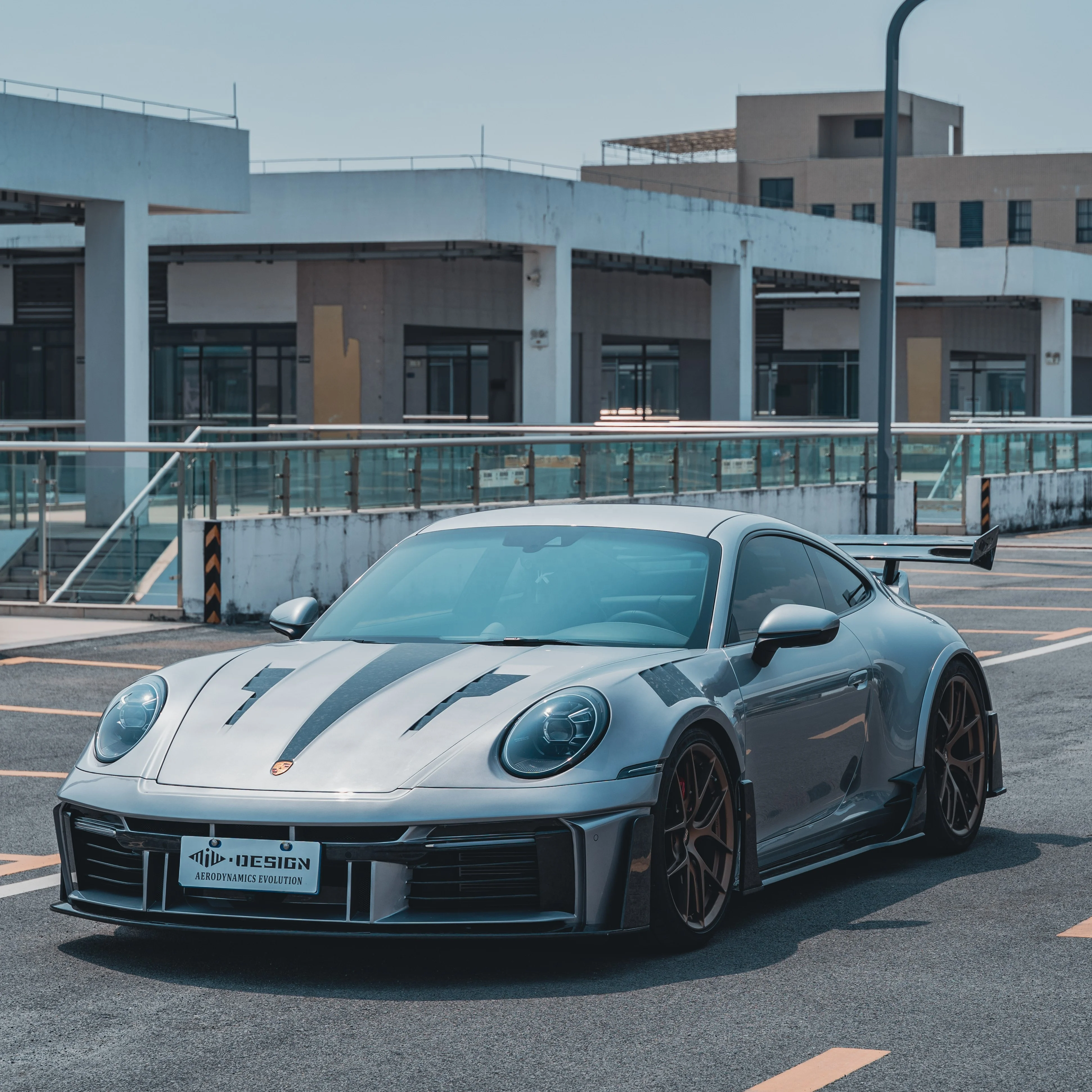 Dry Carbon Fiber Ghost Wide Body Kit MIW Design Front Bumper Front Lip Hood  Rear Spoiler For Porsche 911 992