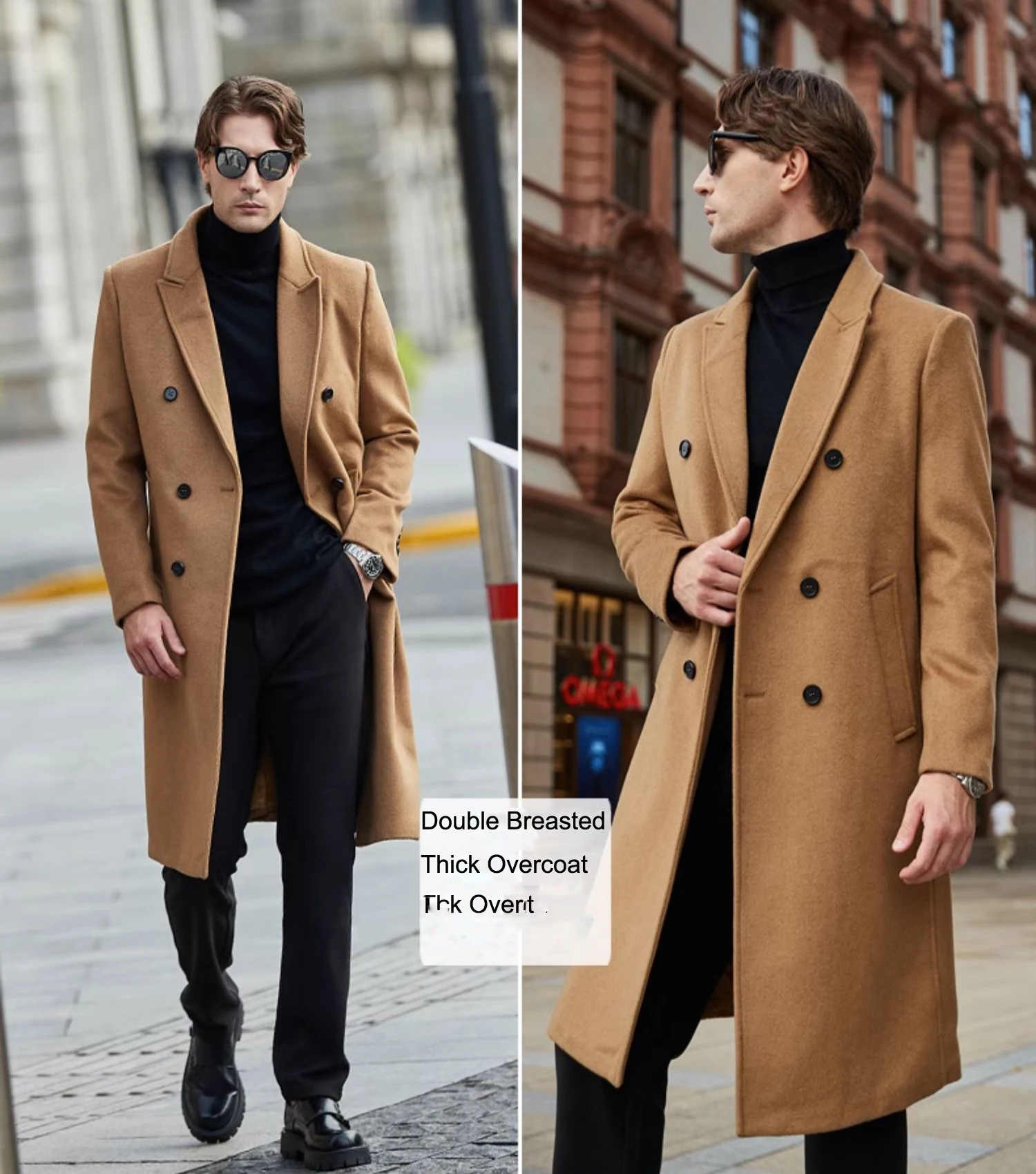 

Luxury Winter Men's Suits Blazer 1 Piece Jacket Double Breasted Peak Lapel Long Coat Luxury Customized Male Clothing 2025 NEW