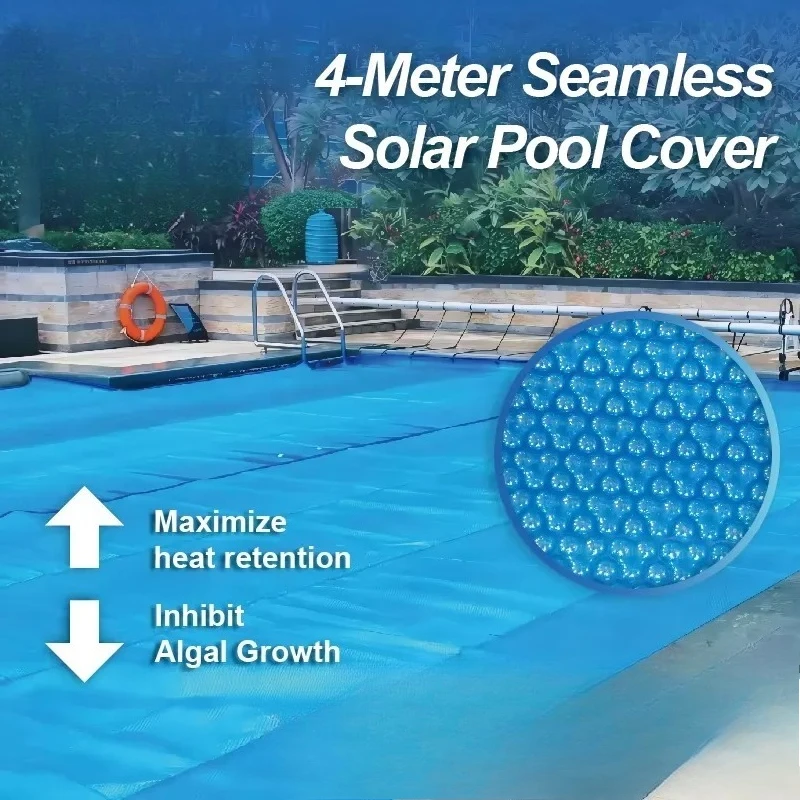 2026for Landy PE Retractable Solar Pool Cover Anti-dust UV-resistant Durable Easy Install for Swimming Pool