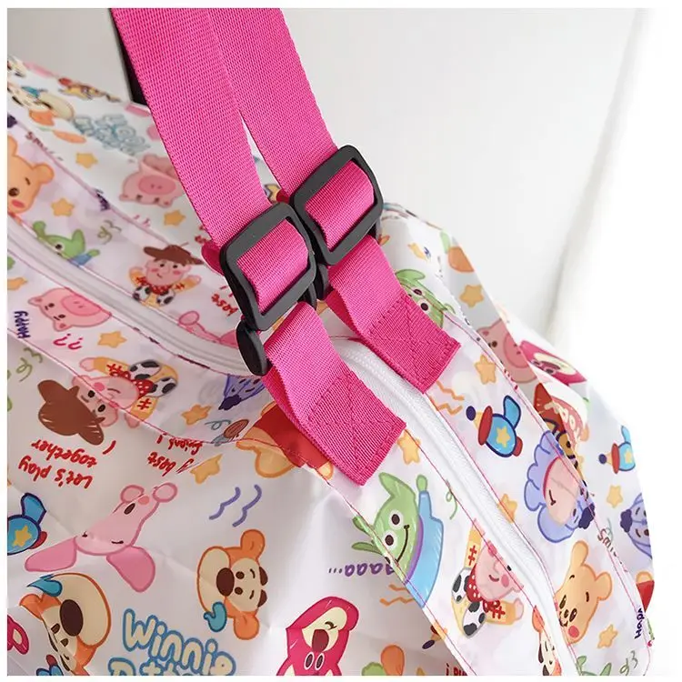 Disney Winnie Bear New Cartoon Travel Bag Fashion Large Capacity Short Distance Travel Bag Portable Environmental Storage Bag