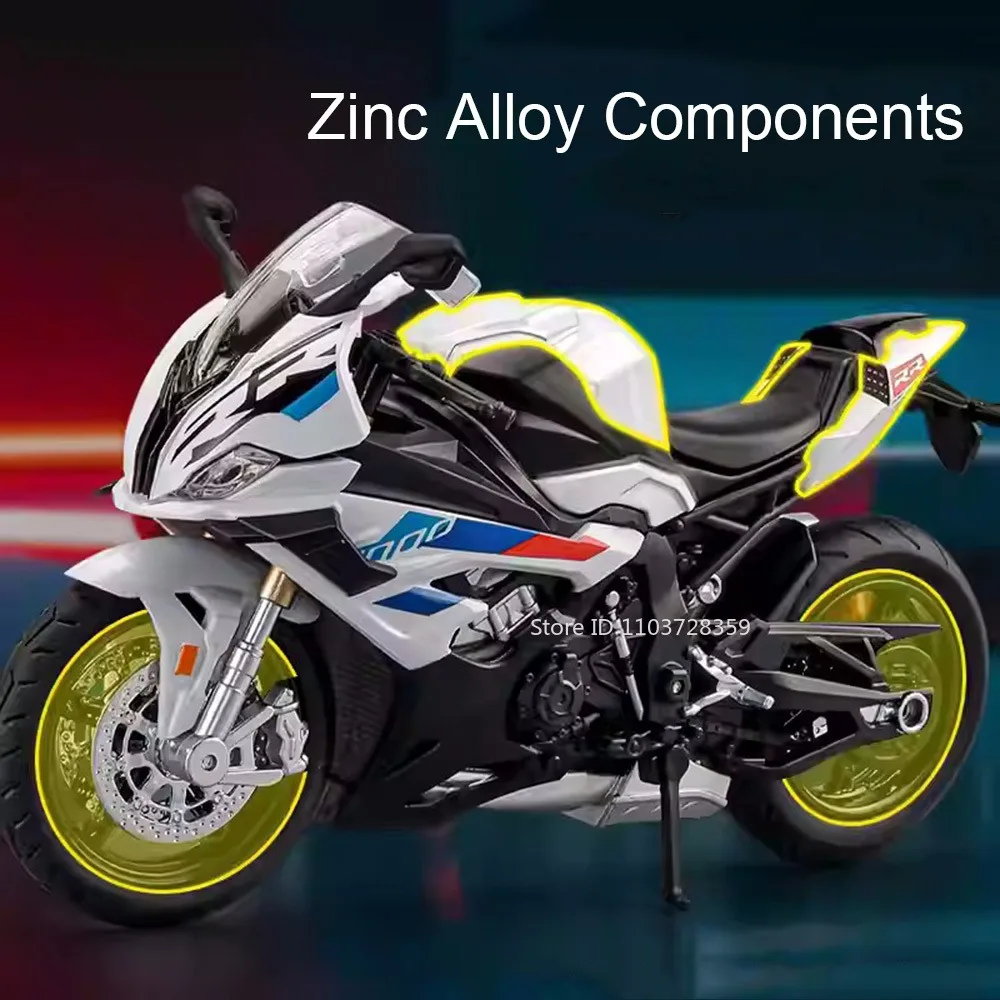 1:12 RRS1000 S1000RR Spielzeugmodell Motorräder Legierung Diecast Motorräder Stoßdämpfung Vorderrad Lenkung Gummireifen Jungen Geschenk – Detail 5
